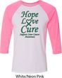 Liver Cancer Awareness Tee Hope Love Cure Raglan Shirt