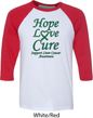 Liver Cancer Awareness Tee Hope Love Cure Raglan Shirt