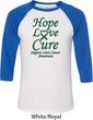 Liver Cancer Awareness Tee Hope Love Cure Raglan Shirt