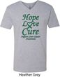 Liver Cancer Awareness Tee Hope Love Cure V-neck