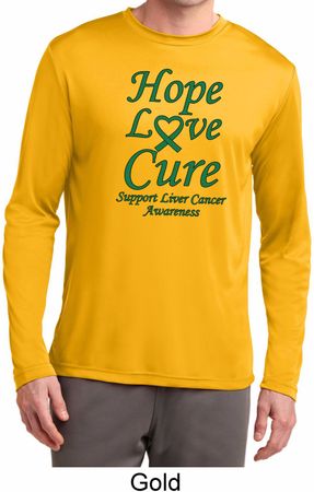 Liver Cancer Hope Love Cure Dry Wicking Long Sleeve