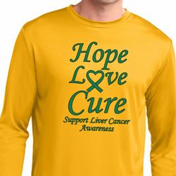 Liver Cancer Hope Love Cure Dry Wicking Long Sleeve