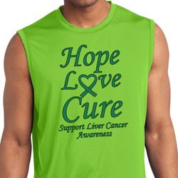 Liver Cancer Hope Love Cure Dry Wicking Sleeveless Shirt