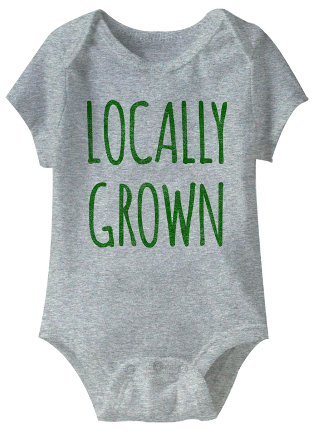 Locally Grown Funny Baby Romper Grey Infant Babies Creeper Funny Baby