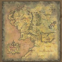 Lord Of The Rings Earth Map Shirts
