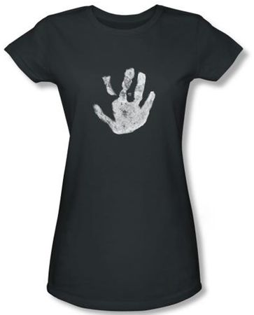 Lord Of The Rings Juniors T-Shirt White Hand Of Saruman Charcoal Tee