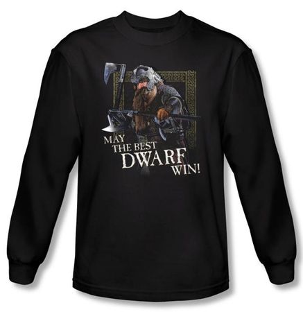 Lord Of The Rings Long Sleeve T-Shirt Best Dwarf Black Tee