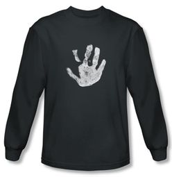 Lord Of The Rings Long Sleeve T-Shirt White Hand Of Saruman Charcoal