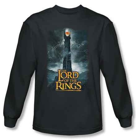 Lord Of The Rings T-Shirt Eye Of Sauron Charcoal Long Sleeve Tee