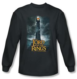 Lord Of The Rings T-Shirt Eye Of Sauron Charcoal Long Sleeve Tee