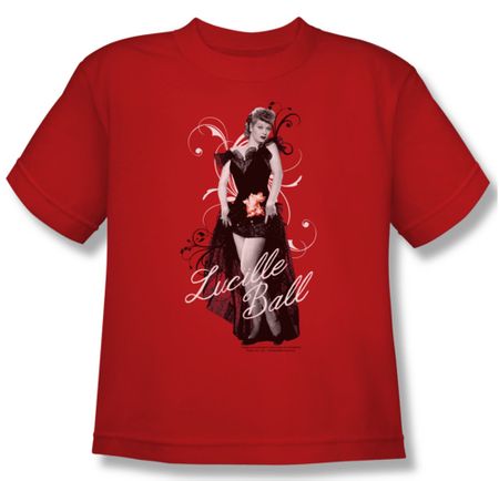 Lucille Lucy Ball Kids Shirt Signature Look Red Youth Tee T-Shirt