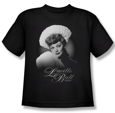 Lucille Lucy Ball Kids Shirt Soft Portrait Black Youth Tee T-Shirt