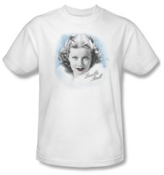Lucille Lucy Ball Shirt In Blue Adult White Tee T-Shirt
