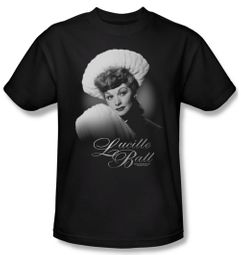 Lucille Lucy Ball Shirt Soft Portrait Adult Black Tee T-Shirt