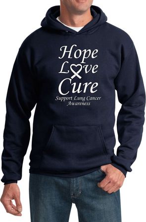 Lung Cancer Hoodie Hope Love Cure Hoody