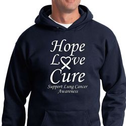 Lung Cancer Hoodie Hope Love Cure Hoody