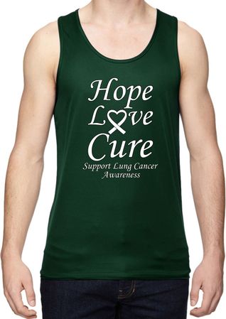Lung Cancer Hope Love Cure Dry Wicking Tank Top