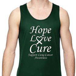 Lung Cancer Hope Love Cure Dry Wicking Tank Top
