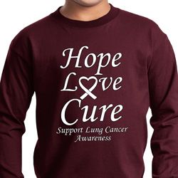Lung Cancer Hope Love Cure Kids Long Sleeve