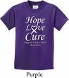 Lung Cancer Hope Love Cure Kids T-shirt