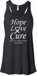 Lung Cancer Hope Love Cure Ladies Flowy Racerback