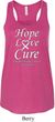 Lung Cancer Hope Love Cure Ladies Flowy Racerback