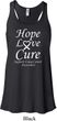 Lung Cancer Hope Love Cure Ladies Flowy Racerback