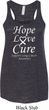 Lung Cancer Hope Love Cure Ladies Flowy Racerback