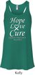 Lung Cancer Hope Love Cure Ladies Flowy Racerback