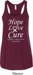 Lung Cancer Hope Love Cure Ladies Flowy Racerback