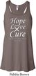 Lung Cancer Hope Love Cure Ladies Flowy Racerback