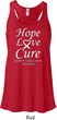 Lung Cancer Hope Love Cure Ladies Flowy Racerback