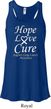 Lung Cancer Hope Love Cure Ladies Flowy Racerback