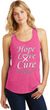 Lung Cancer Hope Love Cure Ladies Racerback