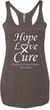 Lung Cancer Hope Love Cure Ladies Tri Blend Racerback