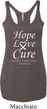 Lung Cancer Hope Love Cure Ladies Tri Blend Racerback