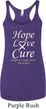 Lung Cancer Hope Love Cure Ladies Tri Blend Racerback