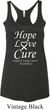 Lung Cancer Hope Love Cure Ladies Tri Blend Racerback
