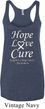 Lung Cancer Hope Love Cure Ladies Tri Blend Racerback