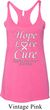 Lung Cancer Hope Love Cure Ladies Tri Blend Racerback