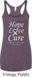 Lung Cancer Hope Love Cure Ladies Tri Blend Racerback