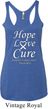 Lung Cancer Hope Love Cure Ladies Tri Blend Racerback