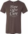 Lung Cancer Hope Love Cure Tri Blend Tee