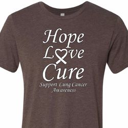 Lung Cancer Hope Love Cure Tri Blend Tee