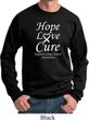 Lung Cancer Sweatshirt Hope Love Cure Sweat Shirt