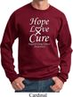 Lung Cancer Sweatshirt Hope Love Cure Sweat Shirt