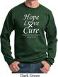 Lung Cancer Sweatshirt Hope Love Cure Sweat Shirt