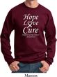Lung Cancer Sweatshirt Hope Love Cure Sweat Shirt