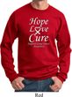 Lung Cancer Sweatshirt Hope Love Cure Sweat Shirt