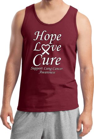 Lung Cancer Tank Top Hope Love Cure Tanktop